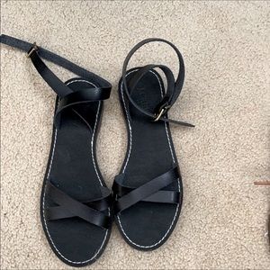Strappy Black Sandals.